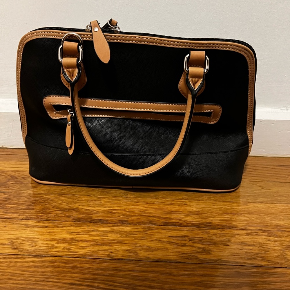 Giani Bernini Black and Tan Satchel - Picture 2 of 7